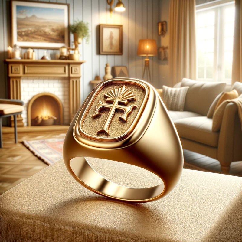 Religious Symbol Signet Ring