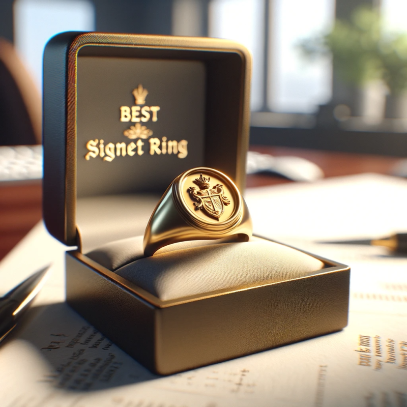 gold family crest signet ring