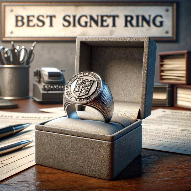 silver family crest signet ring